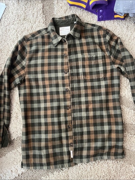 Weatherproof Other - Vintage Weatherproof Men's Plaid Button-Down Shirt in Brown and Green